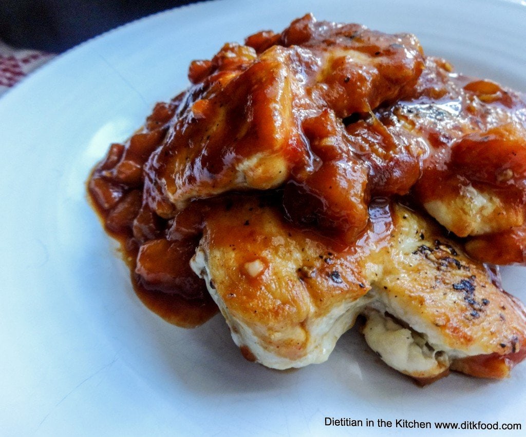 Chicken with Peach BBQ Sauce