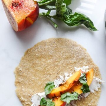 Peach and Goat Cheese Crepes
