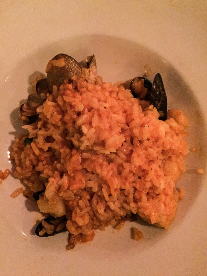 Christmas Day - the most amazing Seafood Risotto at Chianti Restaurant downtown SD.