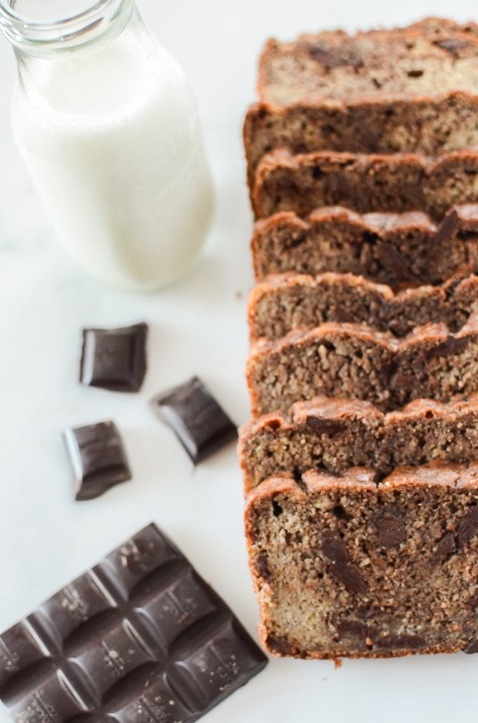 Double Chocolate Chunk Banana Bread www.sweetcayenne.com