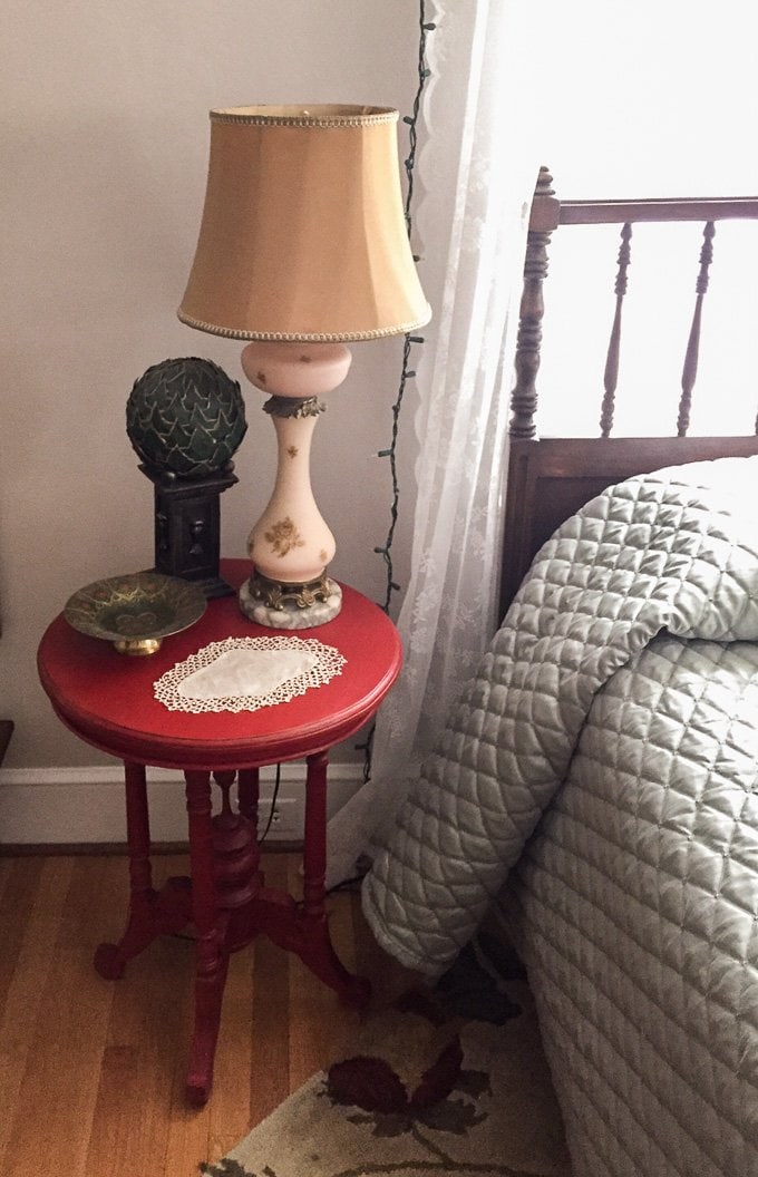 Red nightstand www.sweetcayenne.com