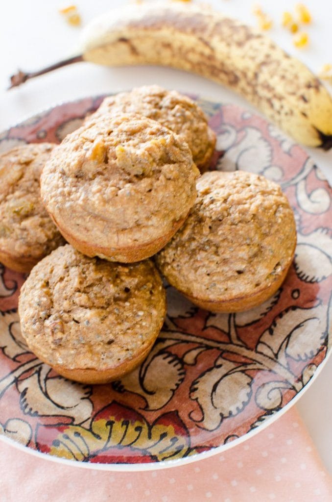 Banana Bran Muffins - health, lightened up muffins that's full of deep banana flavor - make extra for the freezer! www.sweetcayenne.com