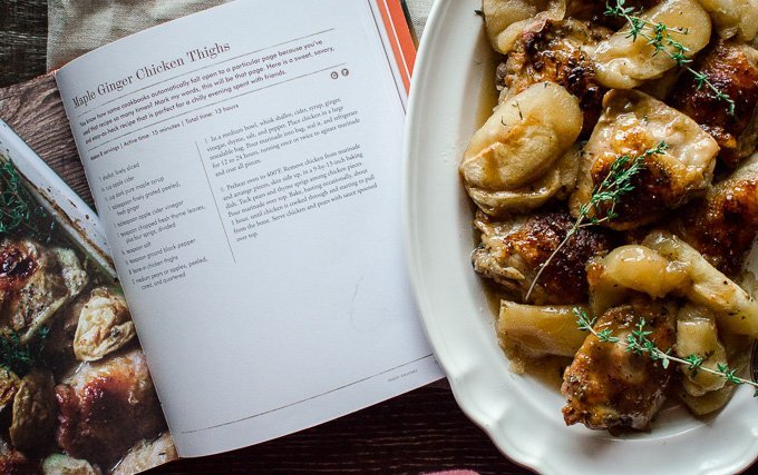 Maple Ginger Chicken Thighs are the ultimate fall comfort food and a great dish to gather around for a cozy Sunday supper at home. #sweetcayenne