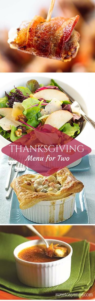 If it's just you and a special someone for Thanksgiving this year, try this elegant menu for two. It's decadent and festive but won't leave you with tons of clean up or leftovers.