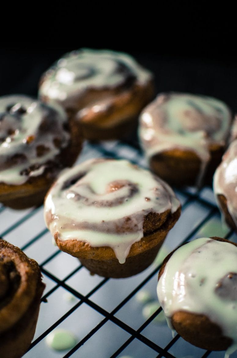 Cinnamon rolls are made extra special for the holidays with warming chai spices and a festive eggnog glaze. These are simple cinnamon rolls for the BEGINNER - only one rise! Great for Christmas morning breakfast. 