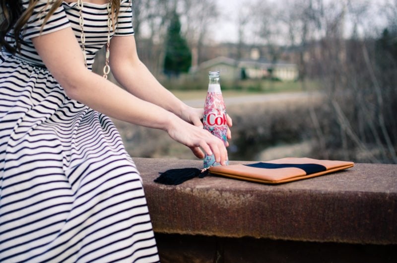 The perfect striped dress to freshen up my wardrobe for spring featuring Diet Coke and pieces from the Who What Wear collection at Target. #sponsored #MyUnique4