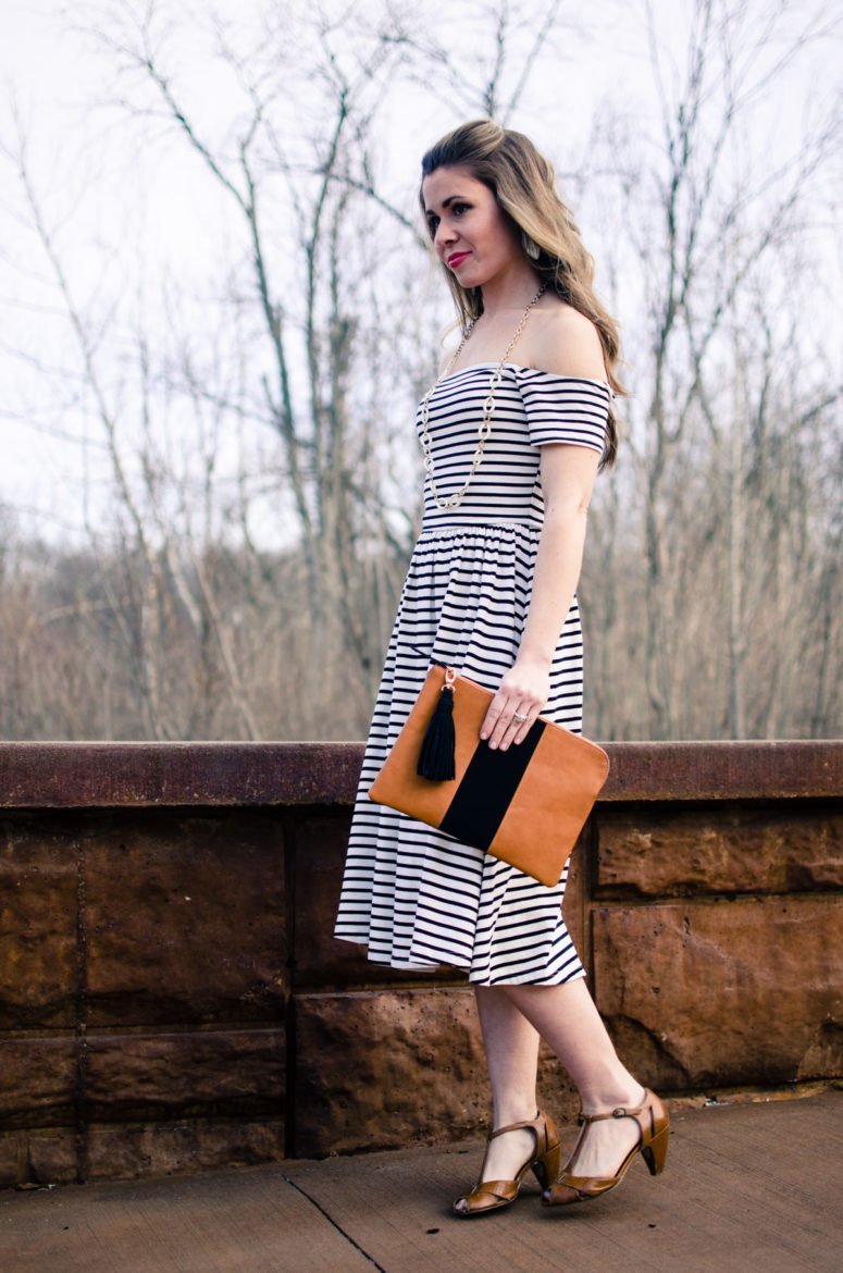 The perfect striped dress to freshen up my wardrobe for spring featuring Diet Coke and pieces from the Who What Wear collection at Target. #sponsored #MyUnique4