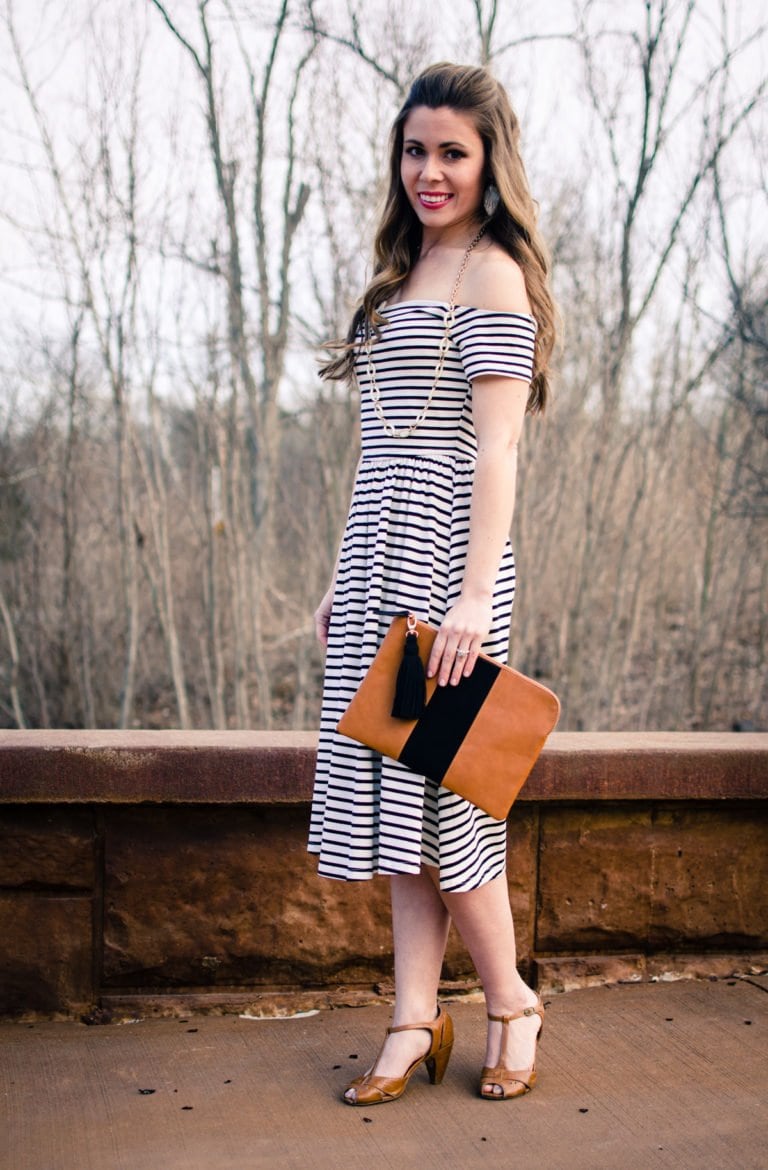 The perfect striped dress to freshen up my wardrobe for spring featuring Diet Coke and pieces from the Who What Wear collection at Target. #sponsored #MyUnique4