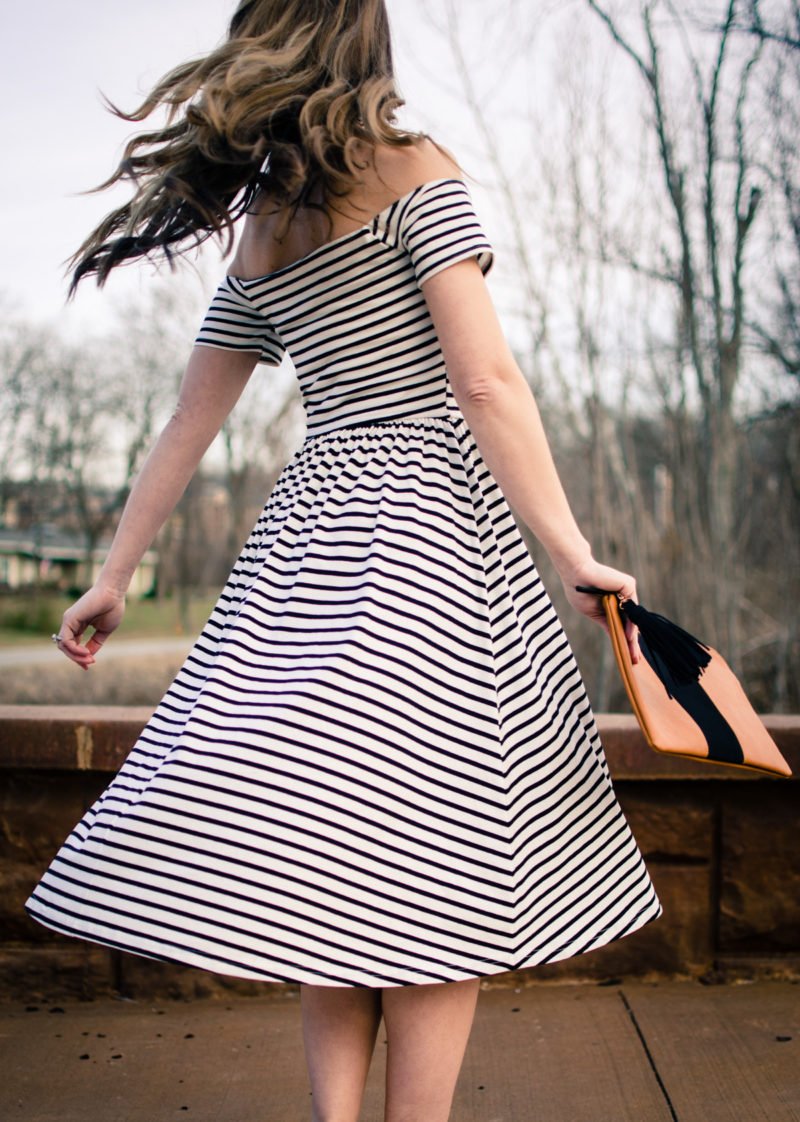 The perfect striped dress to freshen up my wardrobe for spring featuring Diet Coke and pieces from the Who What Wear collection at Target. #sponsored #MyUnique4