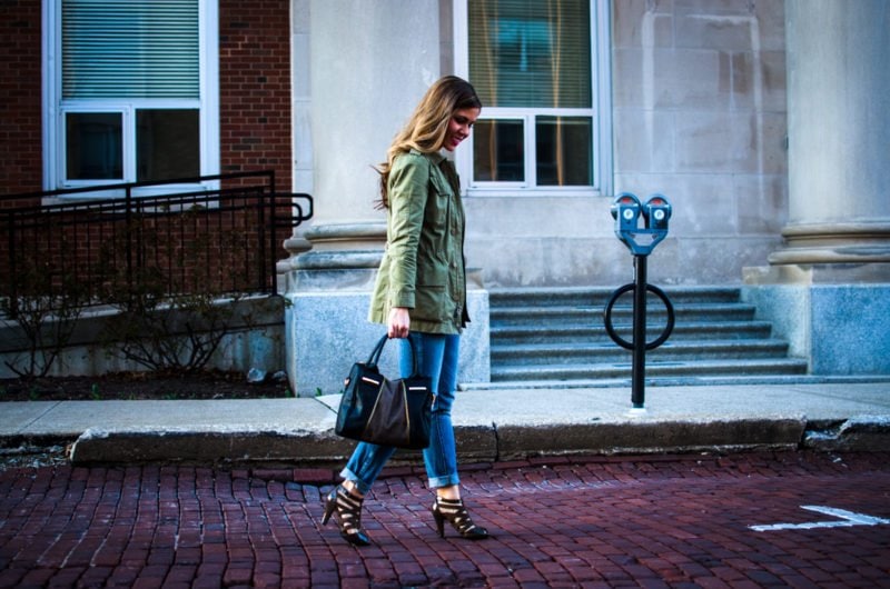 My green anorak jacket is one of my favorite spring closet staples. It goes with so much and can easily be dressed up or down.