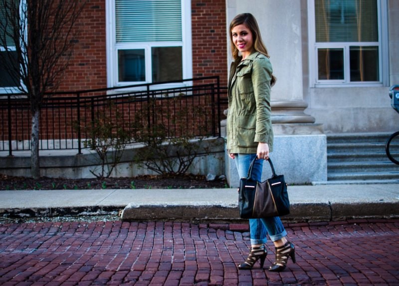 My green anorak jacket is one of my favorite spring closet staples. It goes with so much and can easily be dressed up or down.