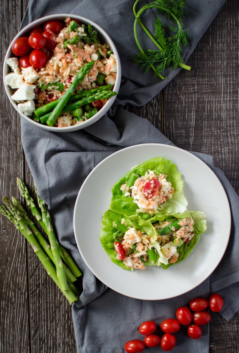 Perfectly roasted salmon is the starring ingredient in this gorgeous spring pasta salad that's perfect for a picnic or outdoor setting!