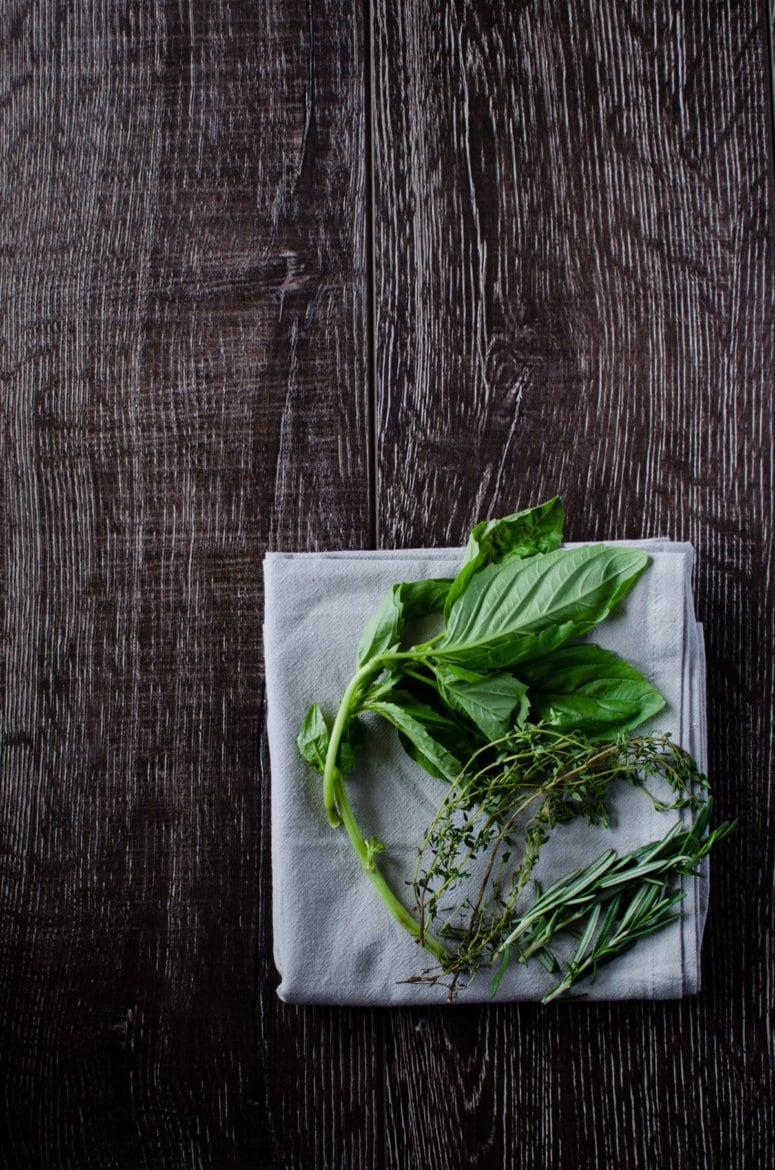 Fresh herbs really brighten the flavor of a dish and can provide a great pop of color. 