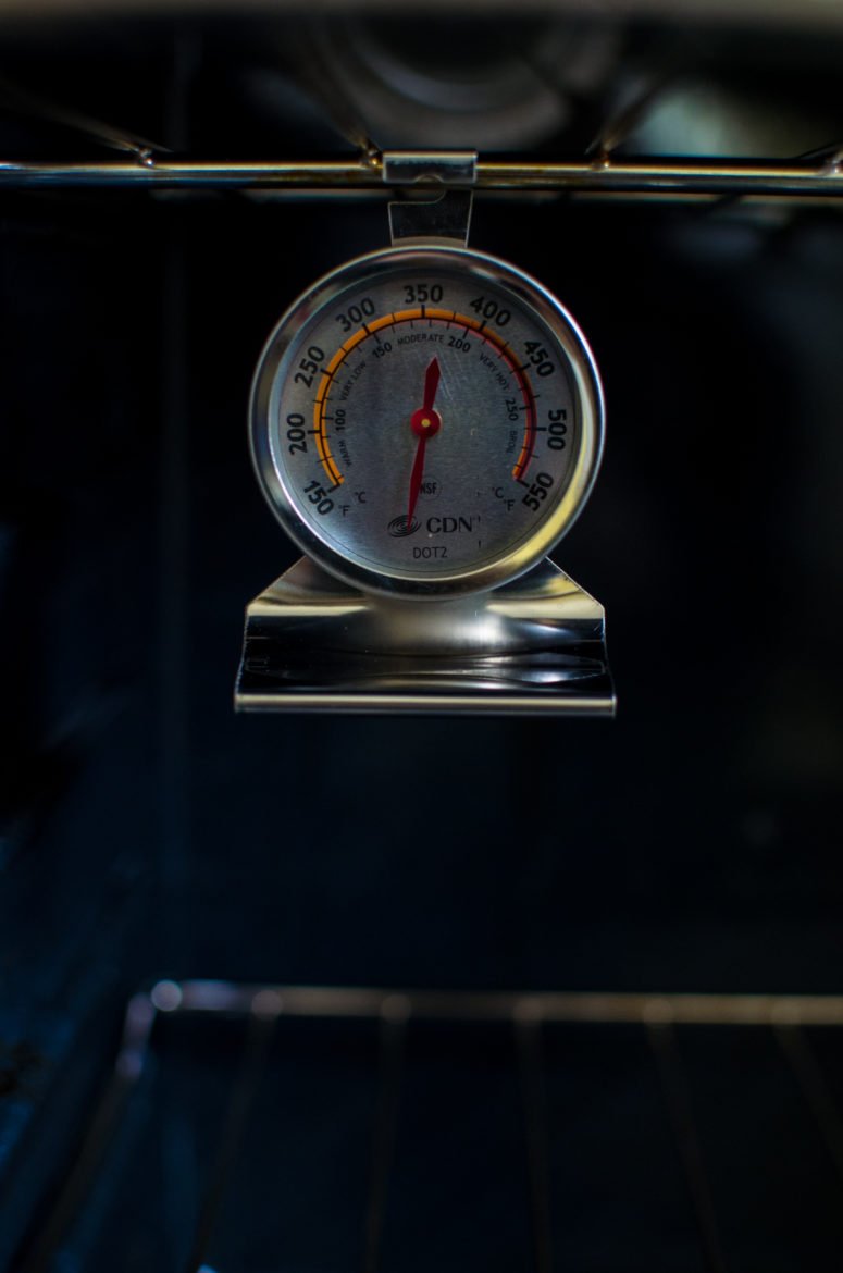 An oven thermometer