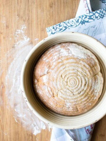 Homemade Sourdough Bread is a recipe anyone can learn to make in their own kitchen by following this simple and fun tutorial. EASY, fresh, bakery-style bread!