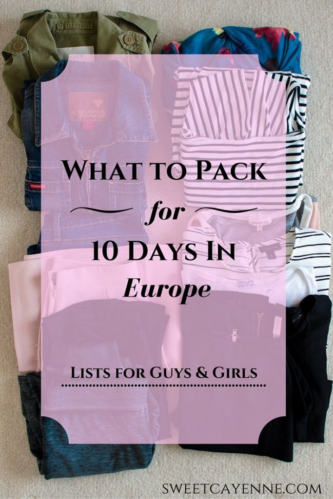 Whitney shares her must have packing lists for guys and girls for a trip to Europe during the spring time. Travel inspiration and tips.