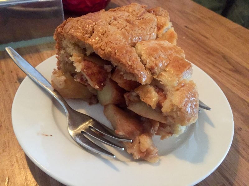Famous Dutch apple pie at Winkle 43 in Amsterdam