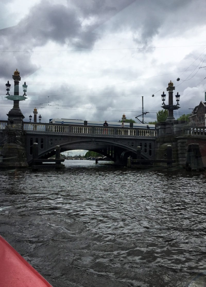 Bridge seen on the canal tour in Amsterdam