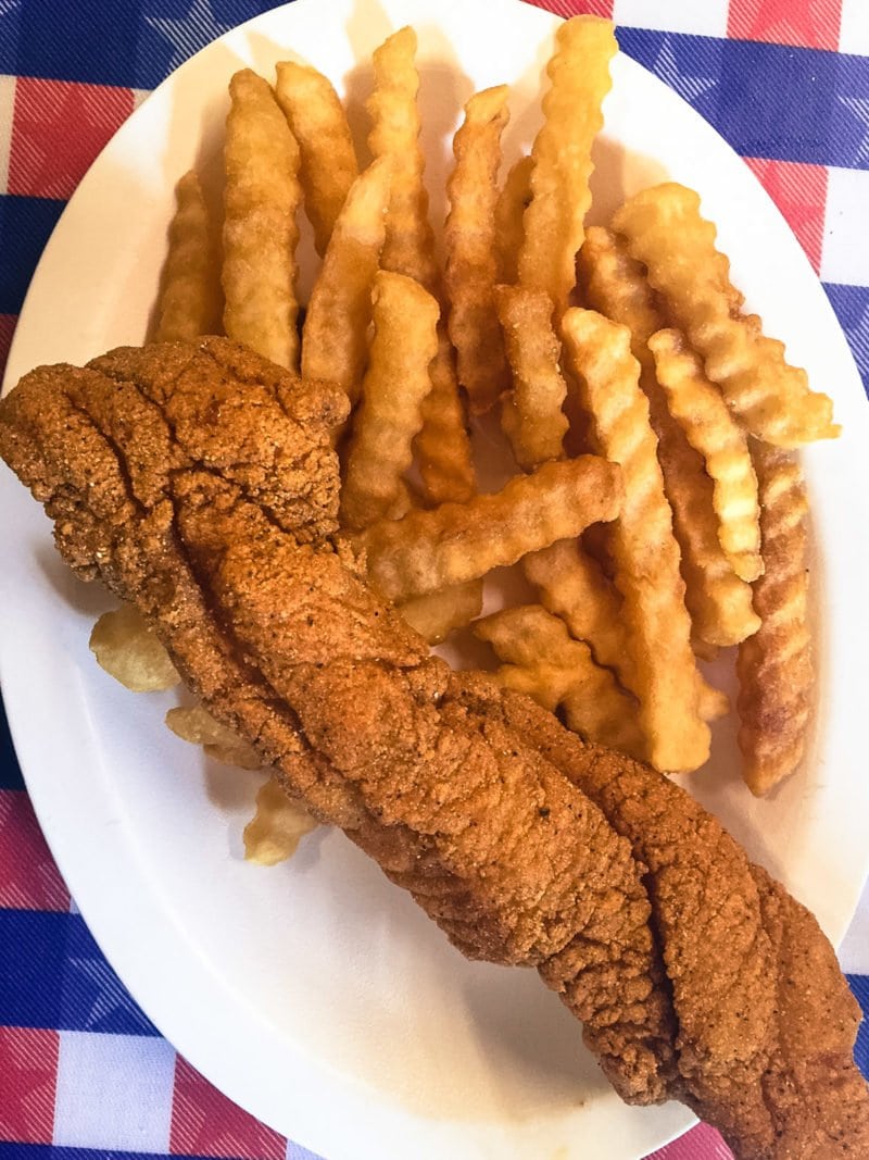 Catfish dinner from Huck Finn in Pigeon Forge, TN