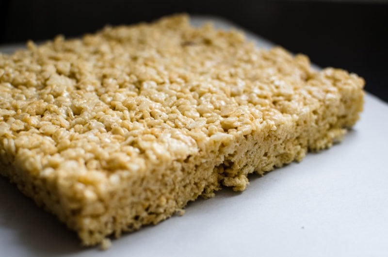 This recipe for Salted Caramel Crispy Rice Treats is the perfect combination of salty + sweet, buttery, crunchy goodness!