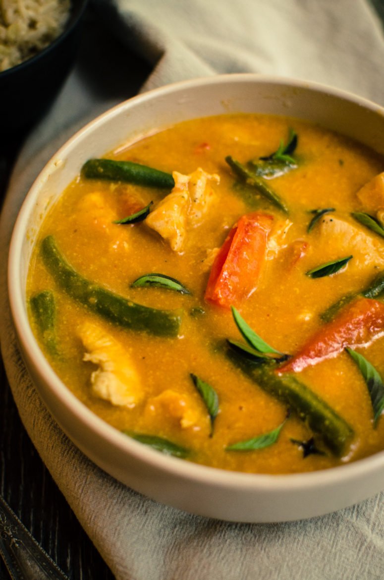 This hearty and flavorful recipe for Pumpkin Curry with Chicken merges seasonal fall color with bold Thai flavor to warm you from the inside out!