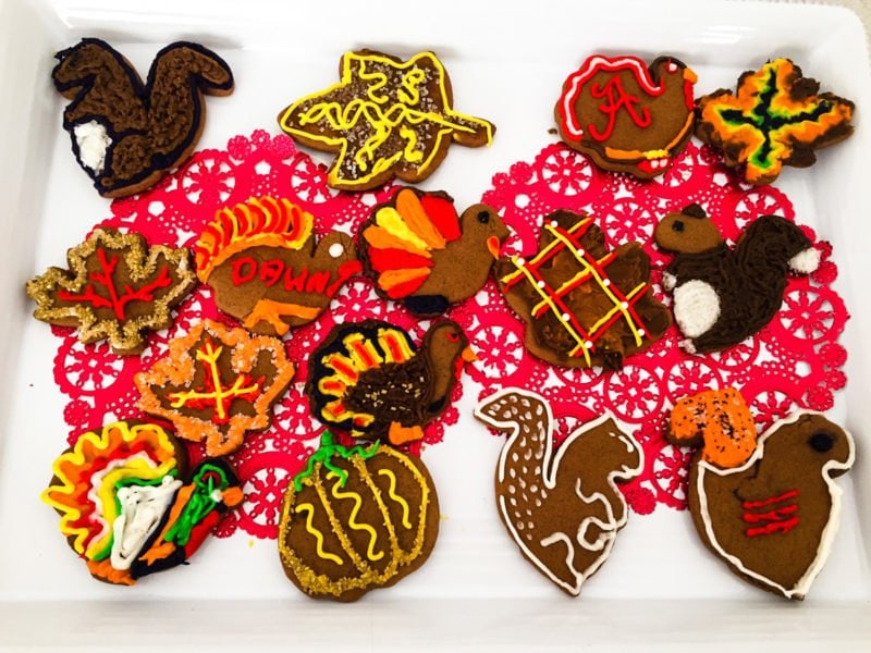 Thanksgiving gingerbread cookies