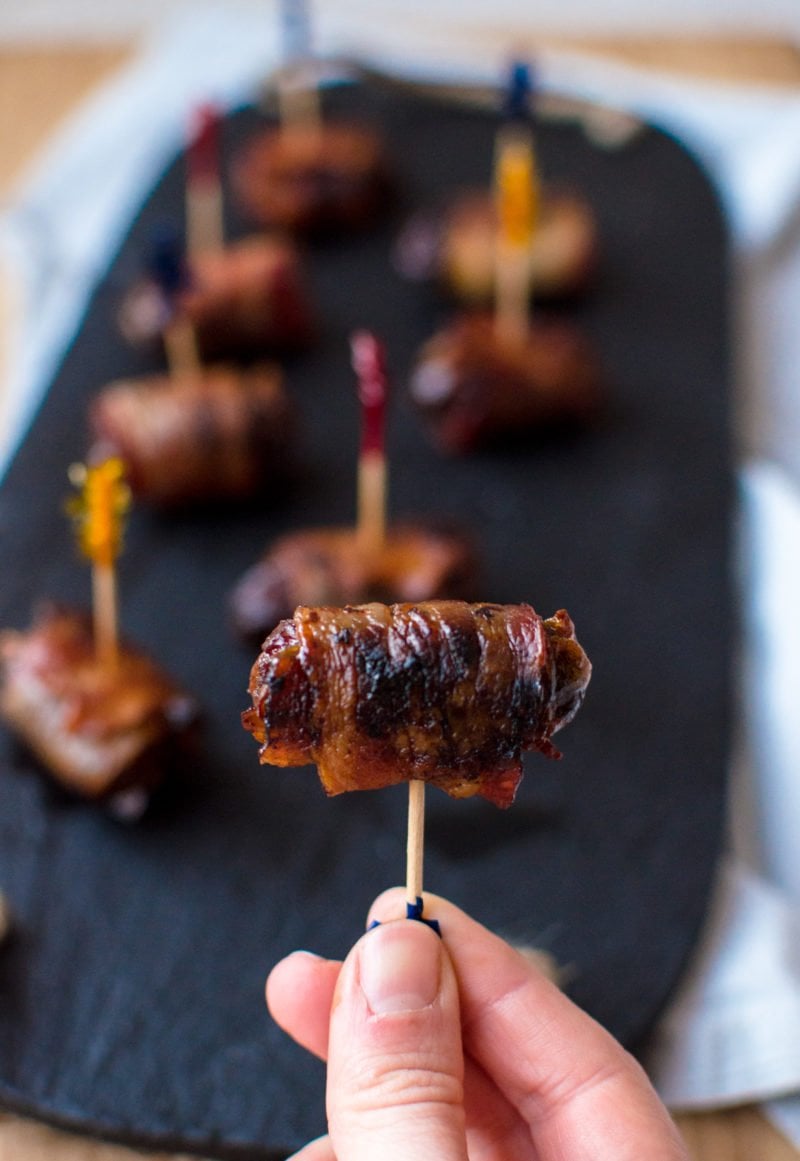 Bacon Wrapped Dates are an easy, 3 ingredient recipe that is sure to be on your list of favorite party appetizer recipes!