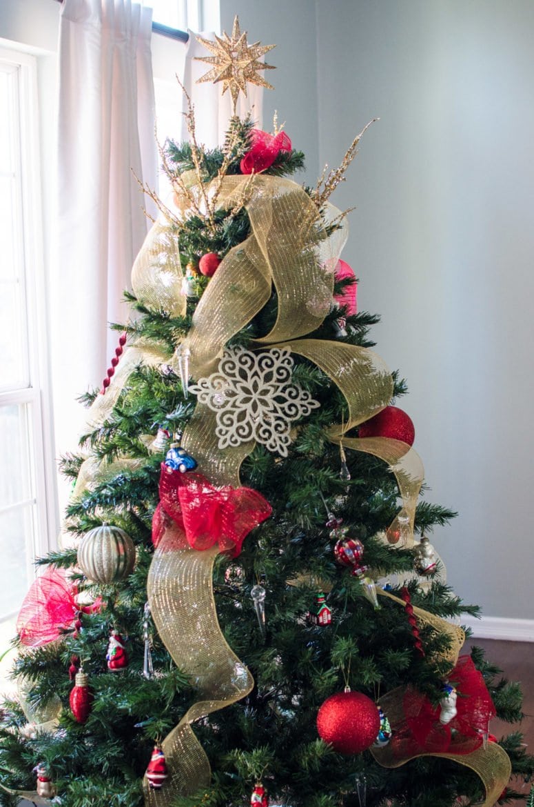 My living room Christmas tree is from my Grandmother - decorations from various sources