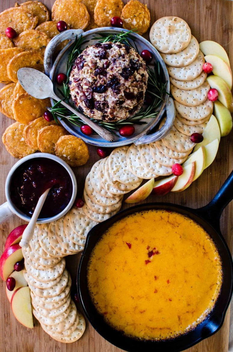 This recipe and tutorial for a DIY pimento cheese board that makes for a festive holiday spread - it's also perfect for any party! Entertaining inspiration.