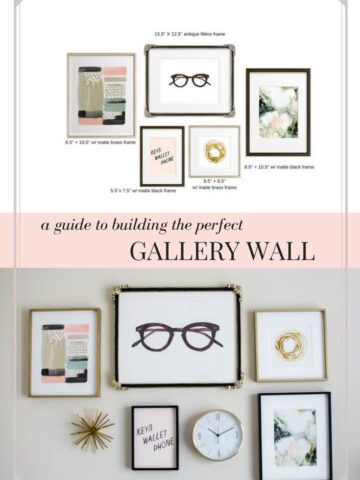 See how I used an art gallery wall to inspire my home office decor with this DIY tutorial on creating a gallery wall with Minted Art.