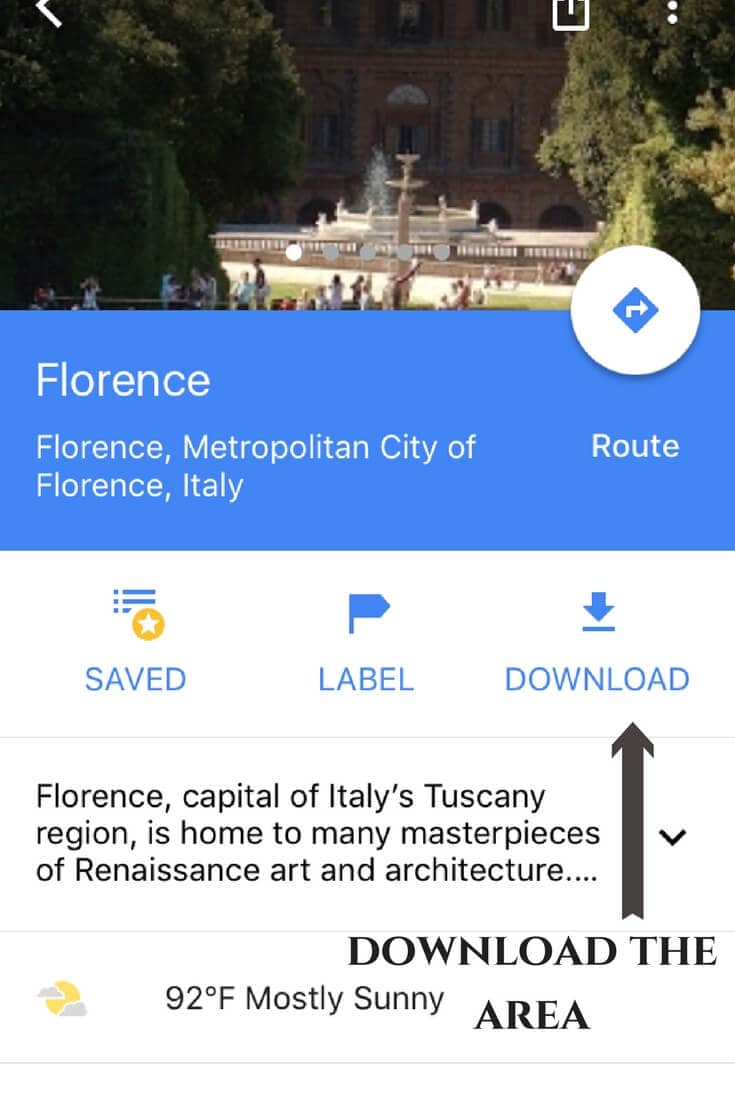 This week I’m excited to share with you a game-changing travel hack: using Google offline maps to navigate a foreign country – without using cellular data!