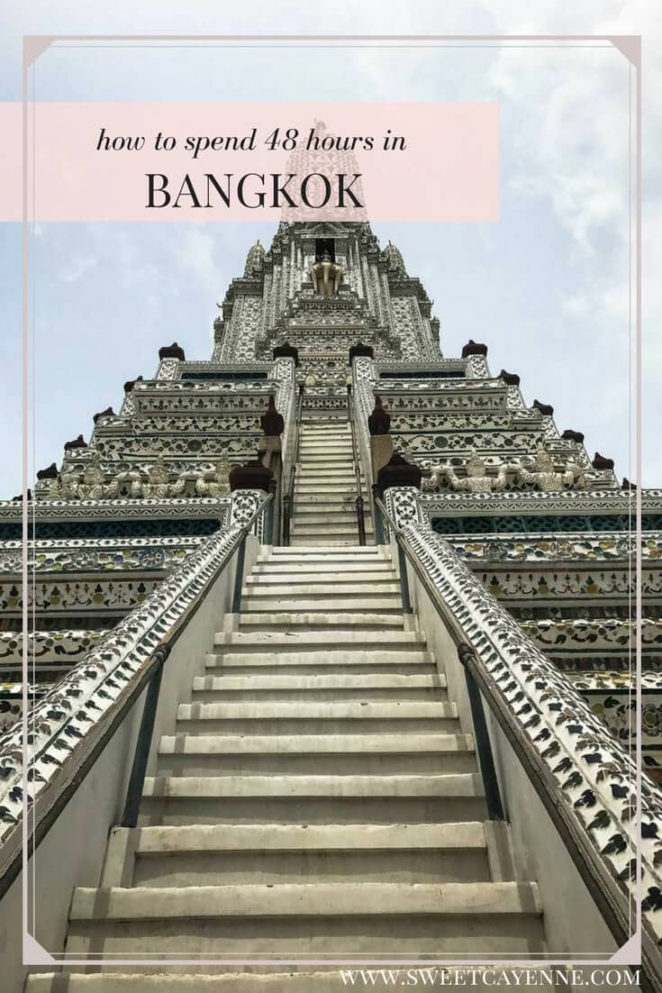 This 48 hour guide to Bangkok tells you where to stay, what to do, what to see, and where to eat for a relaxing 2 days of travel in this buzzing city.