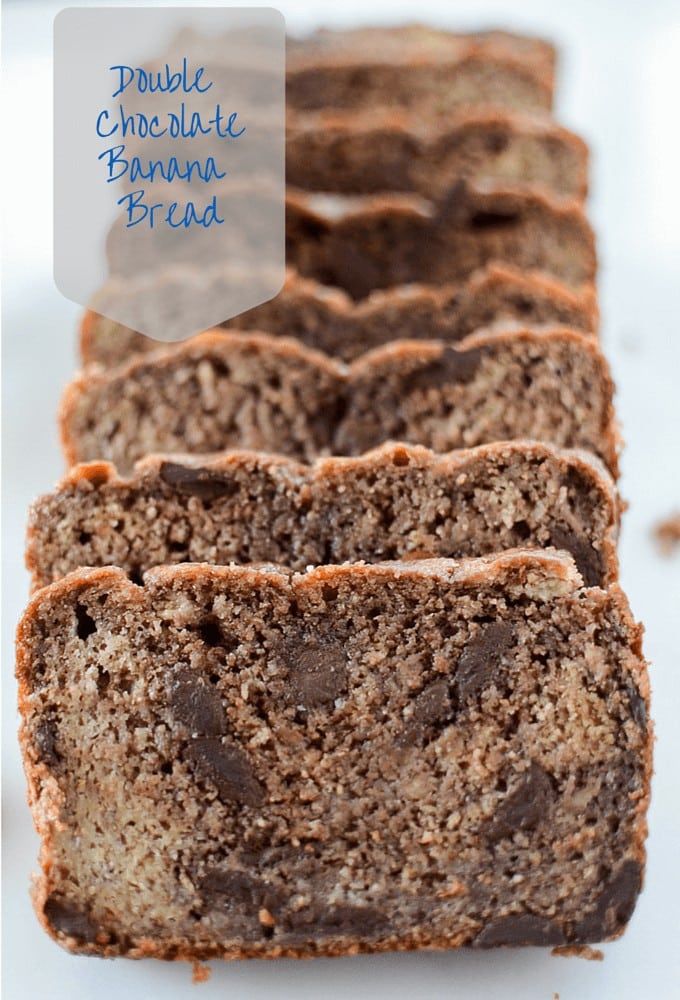 Double Chocolate Banana Bread Recipe - healthy and lightened up!