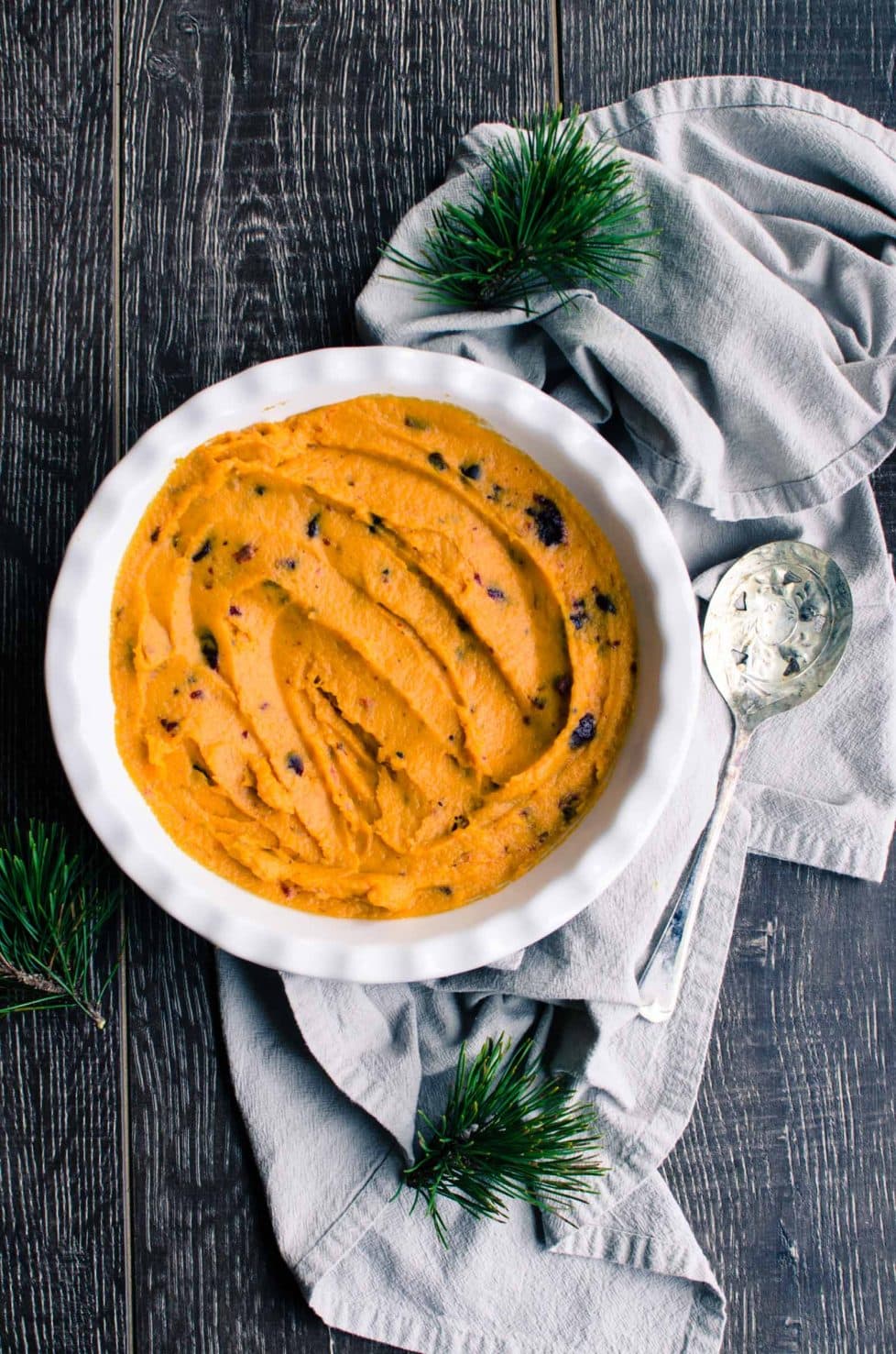 This recipe for Maple Chipotle Whipped Sweet Potatoes is a healthy side dish that's perfect for fall and winter. It can also be made ahead of time!