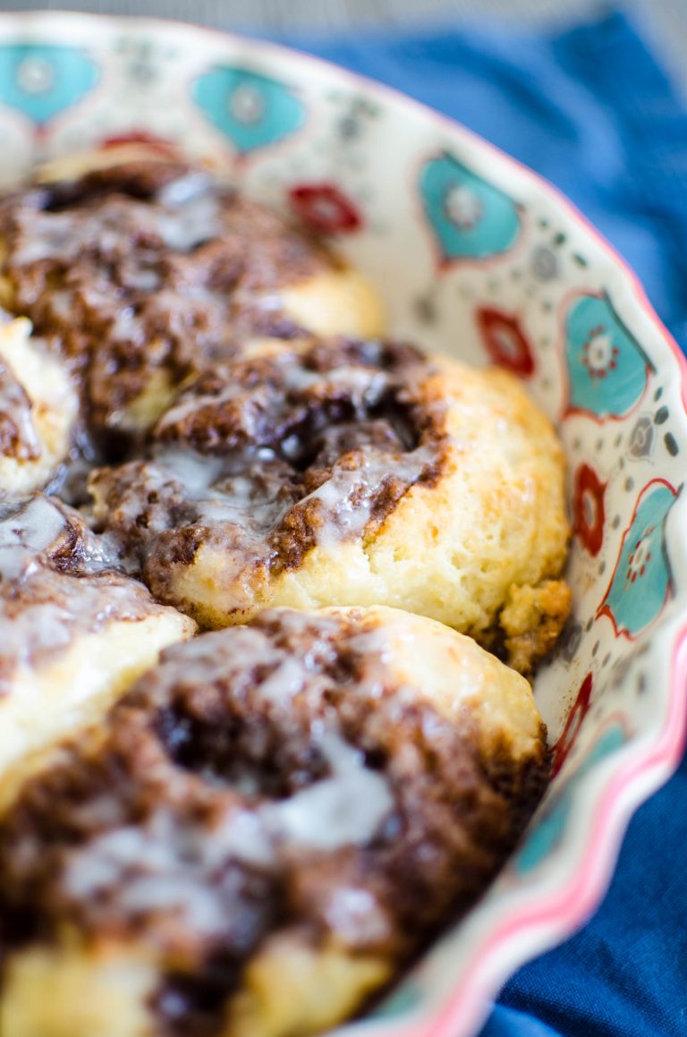 Cinnamon Drop Biscuits with Eggnog Glaze