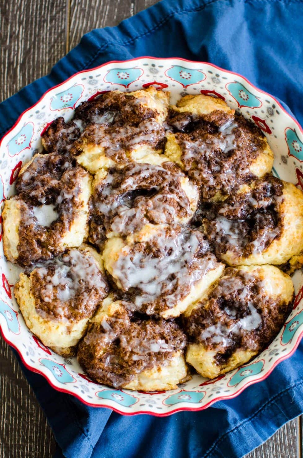 This recipe for Cinnamon Drop Biscuits with Eggnog Glaze is easy to make and would be a delicious breakfast on Christmas morning!