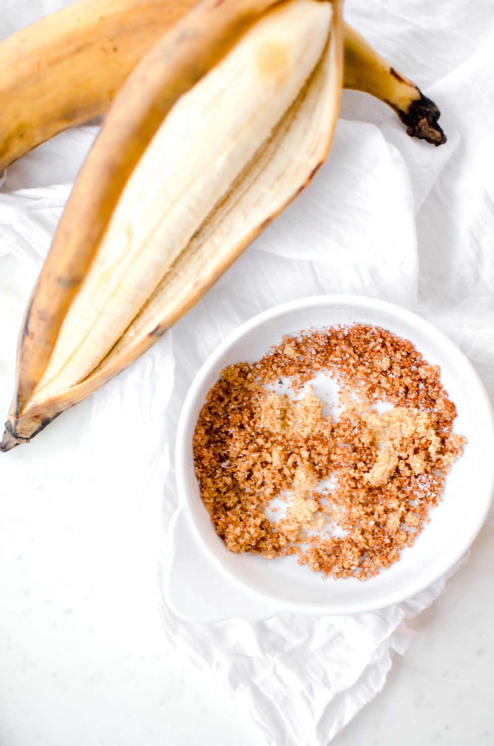 A plantain with cinnamon topping.
