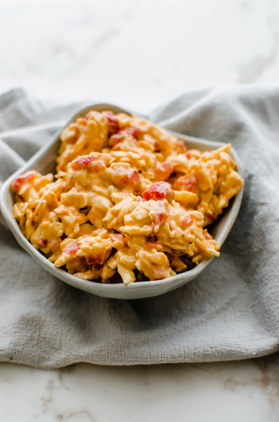 A bowl of pimento cheese