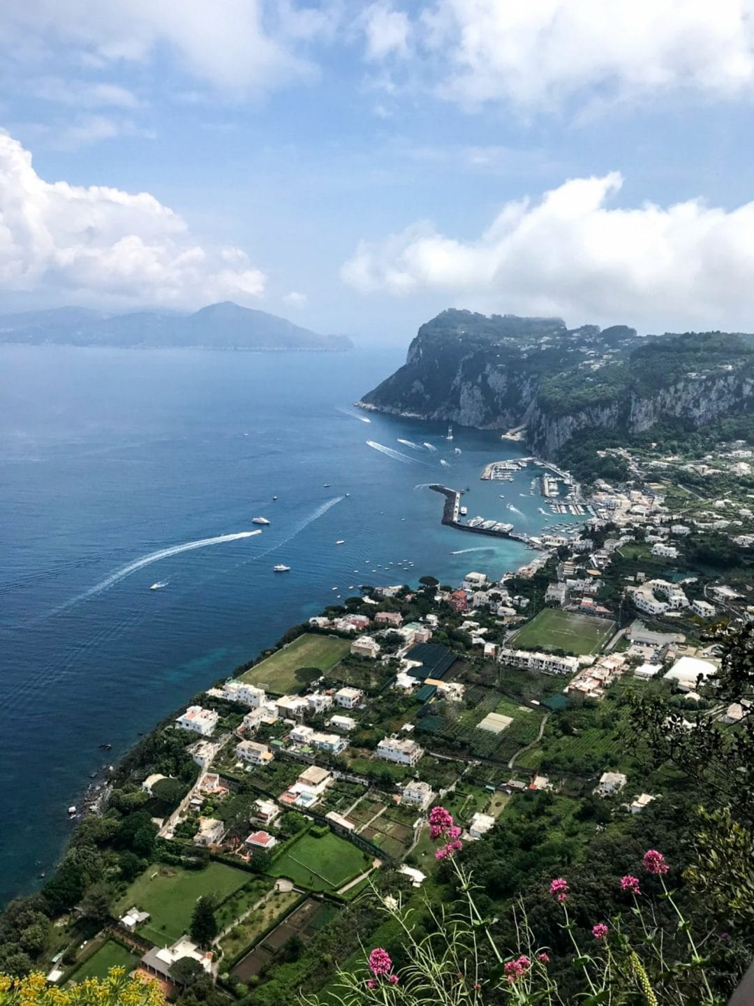 A sky-high view of Capri.