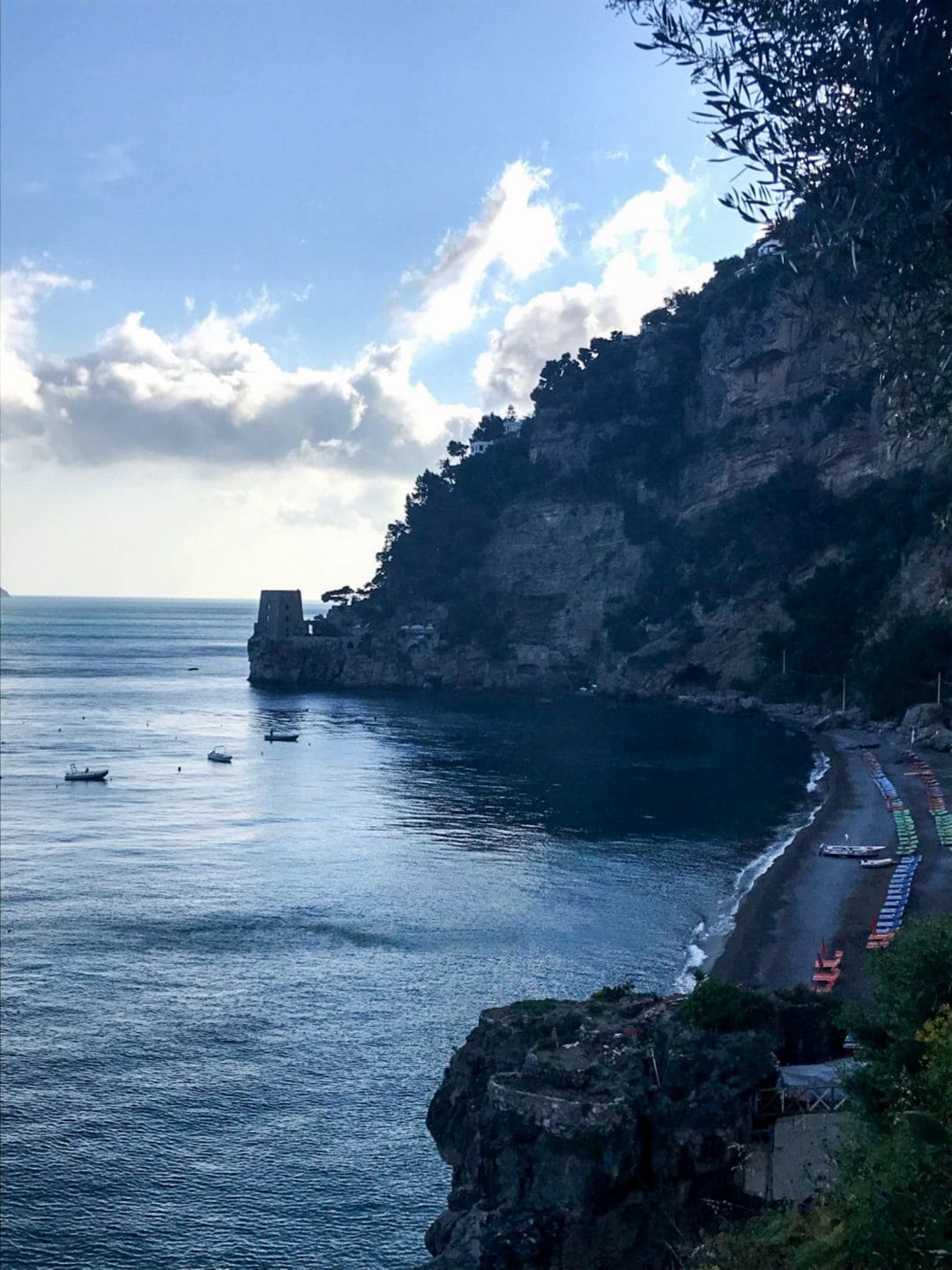 Positano coastline.