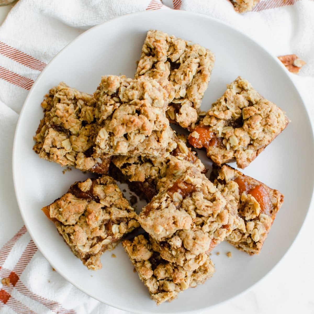 Pecan Butter and Peach Jam Crumble Bar {The BEST Cookie Bar Recipe!)