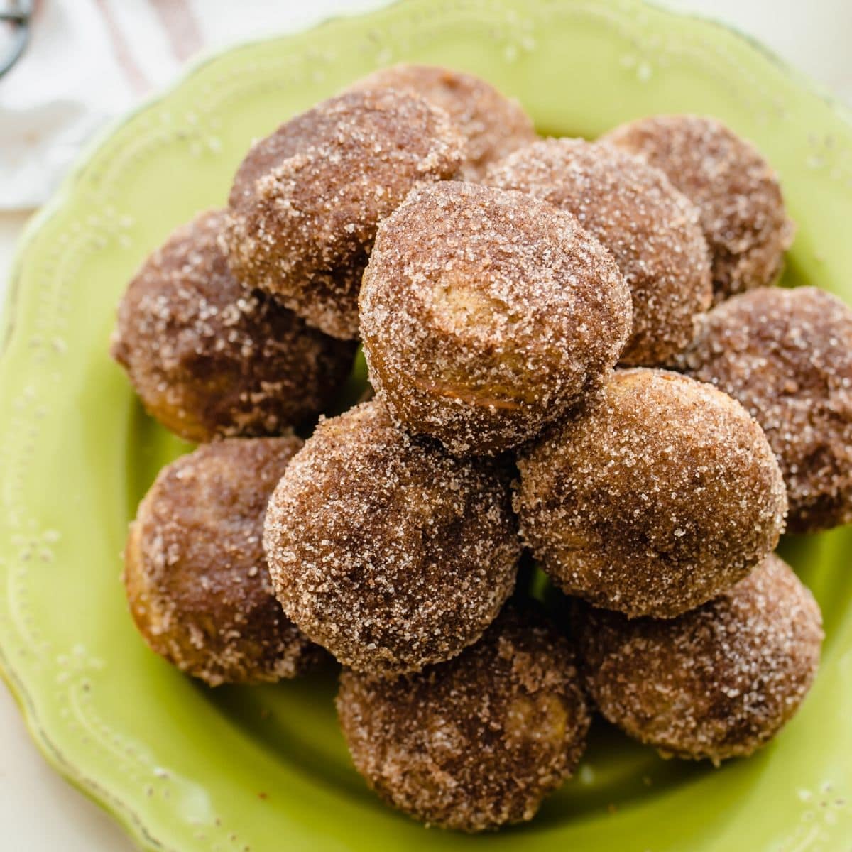 Baked Apple Cider Donut Holes | Sweet Cayenne