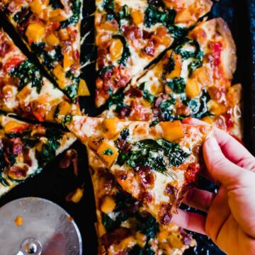 Kale Bacon pizza