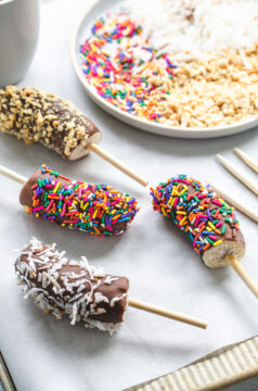 Chocolate-Dipped Frozen Banana Pops Recipe with VIDEO