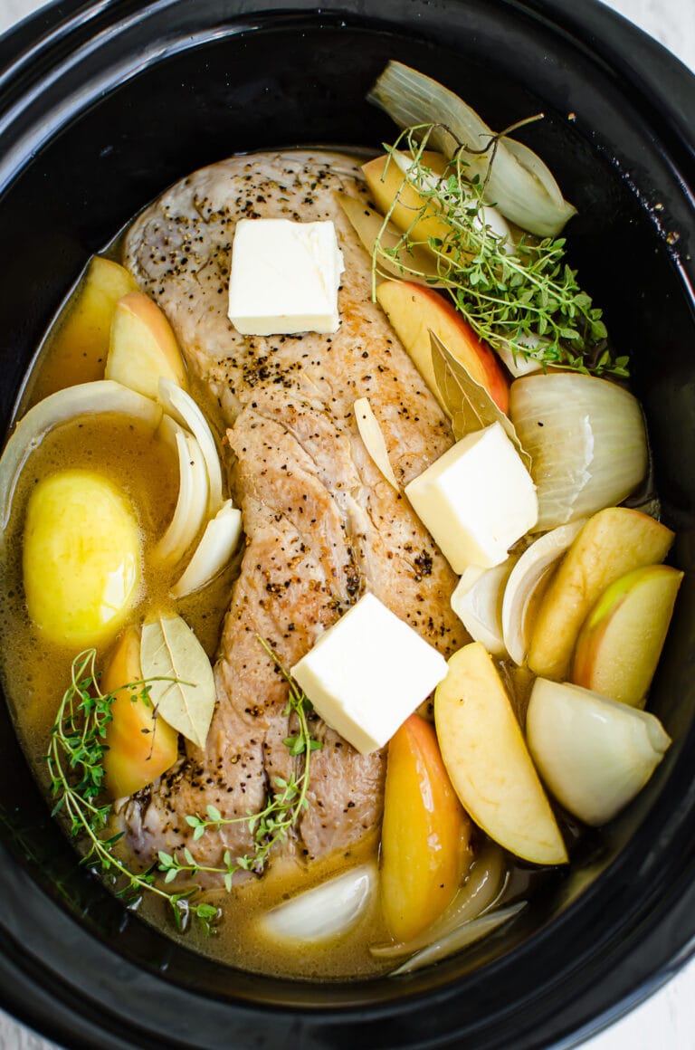 Slow Cooker Apple Cider Pork Loin Recipe GlutenFree, DairyFree